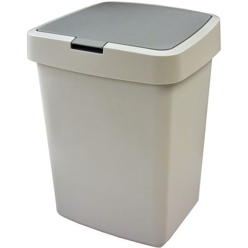 Poubelle Delta couvercle à clapet Gris 10L - Image 2