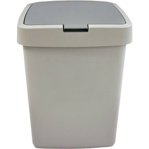 Poubelle Delta couvercle à clapet Gris 10L - Image 3