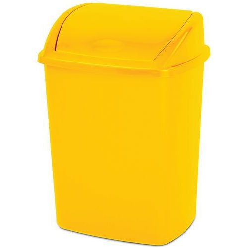 Poubelle à couvercle basculant 15 L Jaune - Image 2