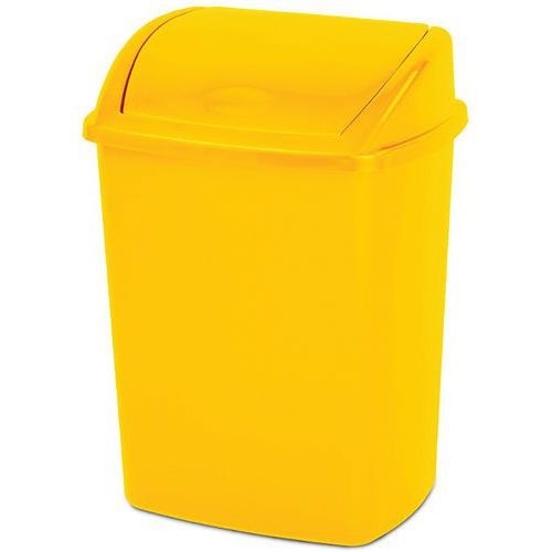 Poubelle à couvercle basculant 26 L Jaune - Image 2