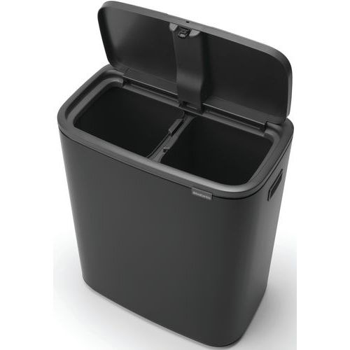 Poubelle Touch BO 2x30L noir mat - Image 5