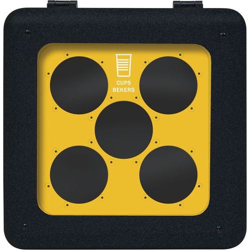 Poubelle circulaire à gobelets BrickBin Cups 65L noir/jaune - Image 6