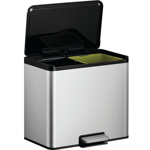Poubelle à pédale Essential Recycler Step Bin 15+15 L inox m - Image 5