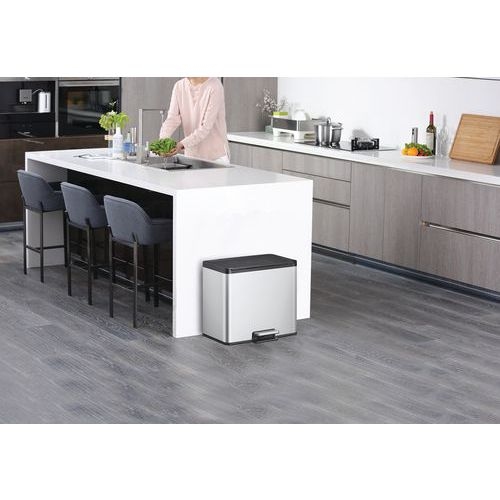 Poubelle à pédale Essential Recycler Step Bin 15+15 L inox m - Image 7