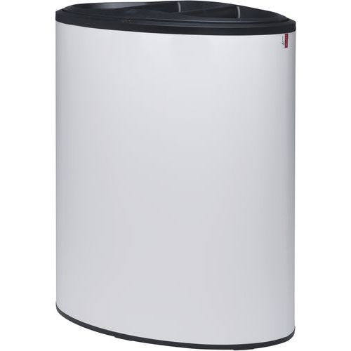 Poubelle tri sélectif Lune Binc 3flux couvercle ouvert Blanc - Image 7