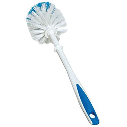 Lot de 6 Brosse WC en boule bleu et blanc polypropylène ondulée - Image principale
