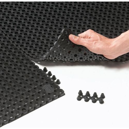 Dalle Caillebotis Caoutch sans bordure Octoflex Ep.12. 5 mm 75x100 cm - Image 2