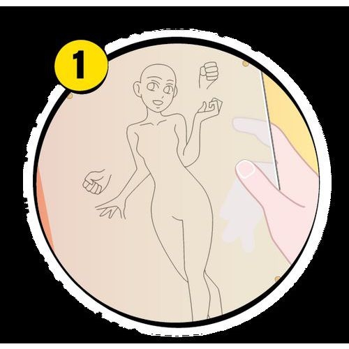 Graph'it trace-manga - Fille 'écolière' - Image 3