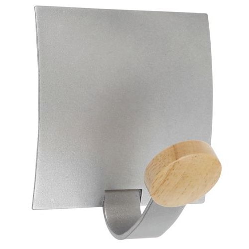 Patère magnétique 1 accroche Bois Gris métal - Image principale