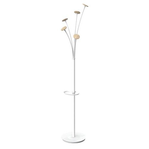 Portemanteau acier Festival Blanc 5 patères Bois - Image principale