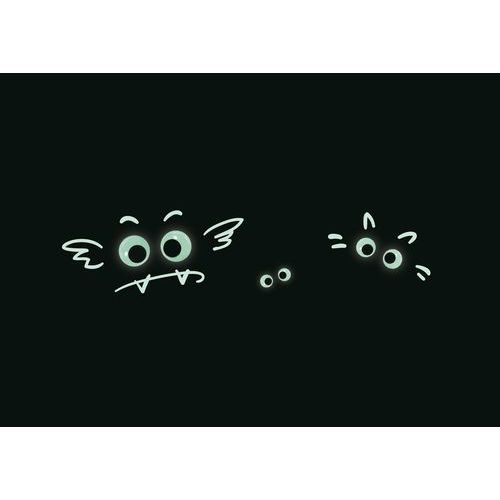 Lot de 100 yeux mobiles fluorescents autoadhésifs  8,15 et 18mm - Image 2