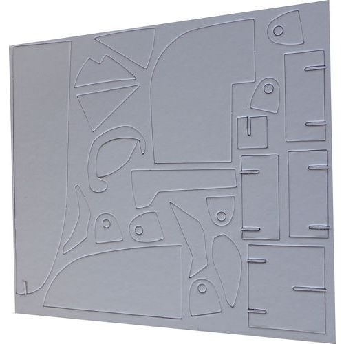 lot de 5 sculptures carton - visage destructuré - Image 3