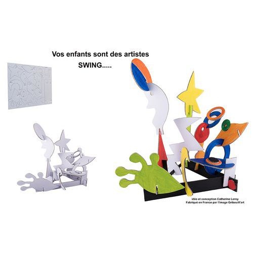 Lot de 5 sculptures carton - swing - Image 4