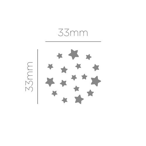 Perforatrice volante motif étoiles 3,8 cm - Image 3