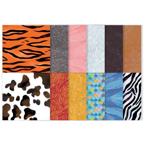 Bloc 72 feuilles papier 80g origami 15x15 cm thème animaux imprimées recto/verso - Image principale