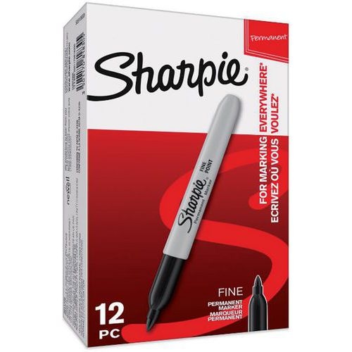 Marqueur permanent pointe fine - Boîte de 12 - Sharpie - Image principale