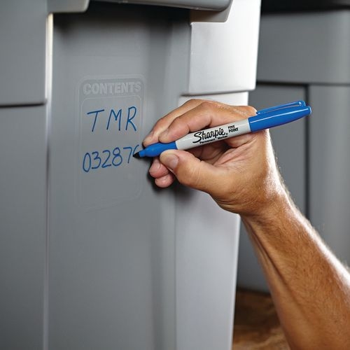 Marqueur permanent Sharpie pointe fine bleu - Boîte de 12 - Image 7