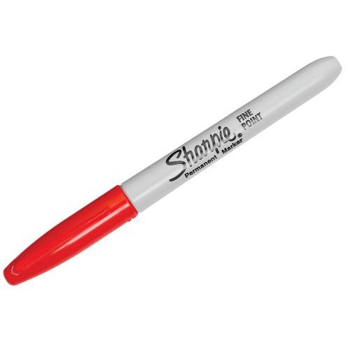 Marqueur permanent Sharpie pointe fine rouge - Boîte de 12 - Image 3