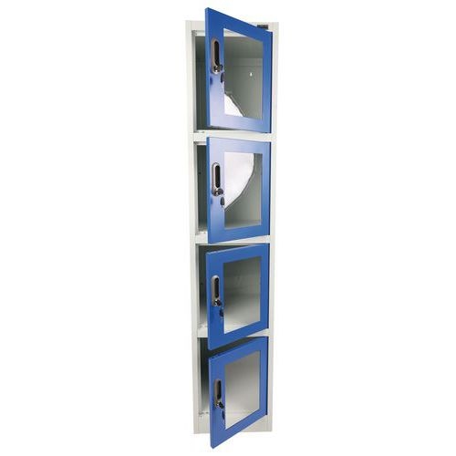 Vestiaire porte transparente 4 cases - Manutan - Image 5