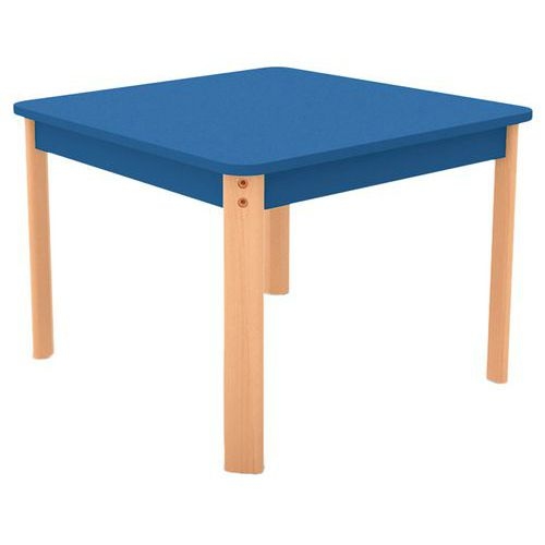 Table Ergo carrée T0 - bleu/hêtre - Image principale