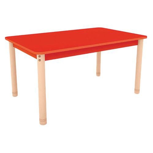 Table Classik rectangulaire réglable T3 à T4 - piètement bois hêtre - Image 3