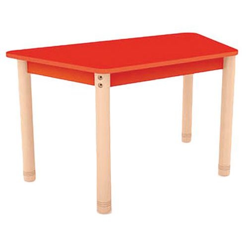 Table Classik trapézoïdale réglable T0 à T3 - piètement bois hêtre - Image 2