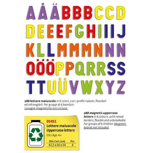 288 lettres majuscules magnétiques - Image principale