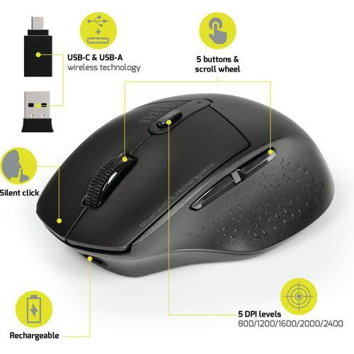 Souris Pro Combo rechargeable bluetooth - Port connect - Image 2