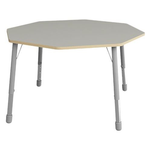 Table Eko octogonale ø 146 cm réglable T1 à T3 - gris - Image principale