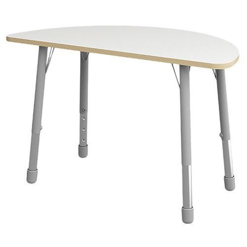 Table Eko demi-ronde ø 138 x 69 cm réglable T3 à T6 - blanc - Image principale