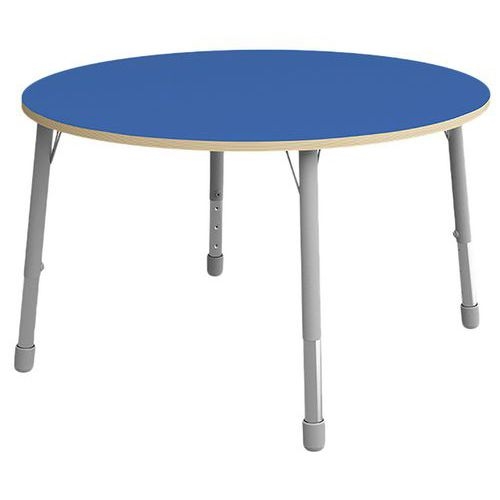 Table Eko ronde ø 136 cm réglable T3 à T6 - bleu - Image principale