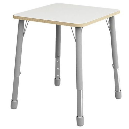 Table Eko carrée 69 x 69 cm réglable T3 à T6 - blanc - Image principale