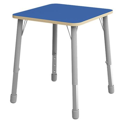 Table Eko carrée 69 x 69 cm réglable T3 à T6 - bleu - Image principale