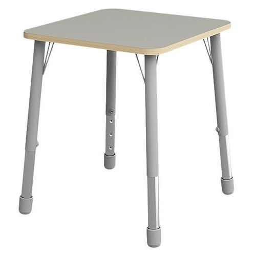 Table Eko carrée 69 x 69 cm réglable T3 à T6 - gris - Image principale