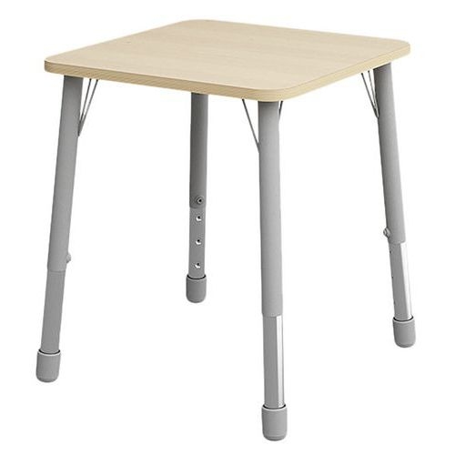 Table Eko carrée 69 x 69 cm réglable T3 à T6 - bouleau - Image principale