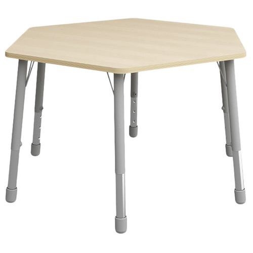 Table Eko hexagonale ø 140 cm réglable T3 à T6 - bouleau - Image principale