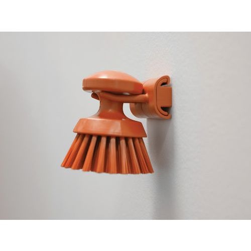 Lot de 5 Support mural hygiénique - Double crochet - 8,3cm - Orange - Image 2