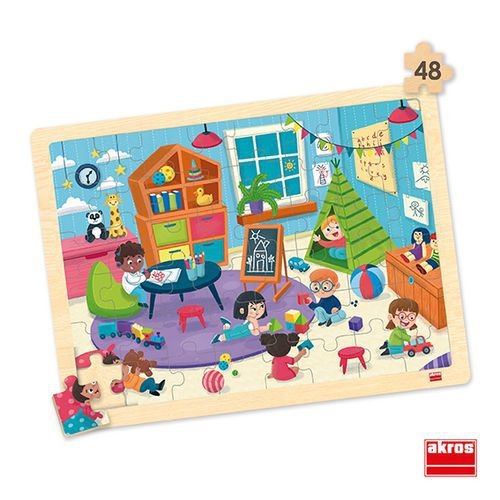 Lot de 4 puzzles 'Les explorations' de 48 pièces en bois. - Image 3