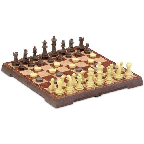 Coffret jeu d'échec et dames magnétiques - Image principale