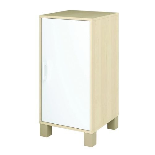Caisson 1 porte Confetti avec pieds - bouleau/blanc - Image principale