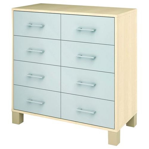 Armoire basse Confetti avec pieds et 8 tiroirs - Image principale