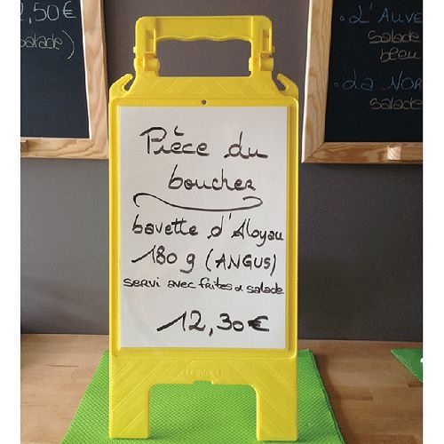 Chevalet avec message effaçable blanc / jaune - Novap - Image 2