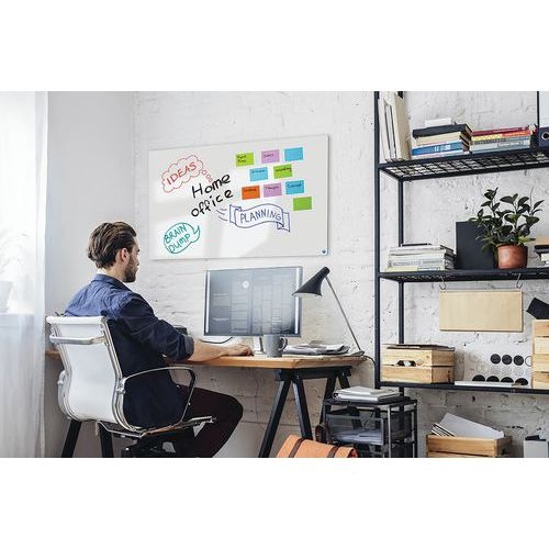 Tableau blanc émaillé 90x120 cm Home Office - Smit Visual - Image 4