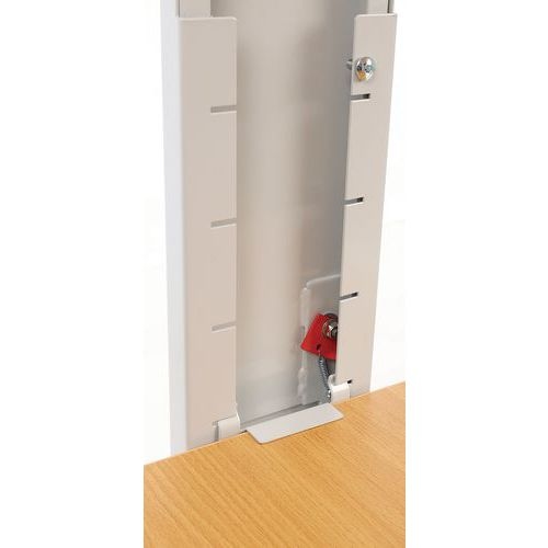 Poste informatique Twin 6820 plateau Hêtre structure Gris clair - Image 8