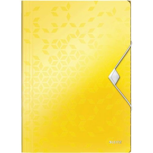 Lot de 10 Chemise 3 rabats en polypropylène Leitz Wow jaune - Image principale