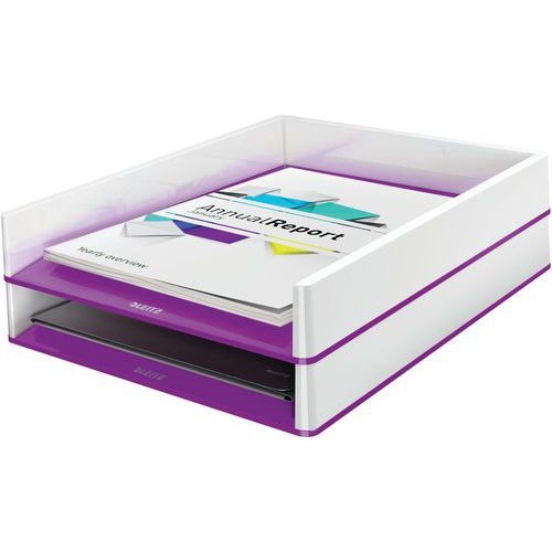 Lot de 4 Corbeille à courrier  Dual  - violet - Leitz - Image 4