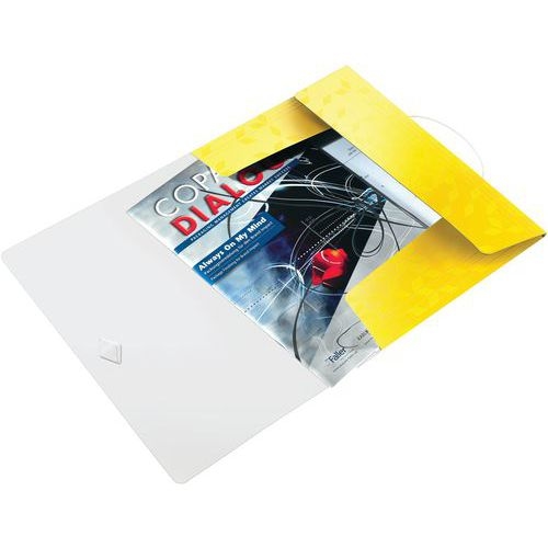 Lot de 10 Chemise 3 rabats en polypropylène Leitz Wow jaune - Image 3