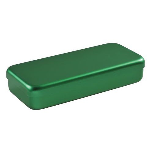 Boite aluminium 17 x 7 x 3 cm vert - Image principale
