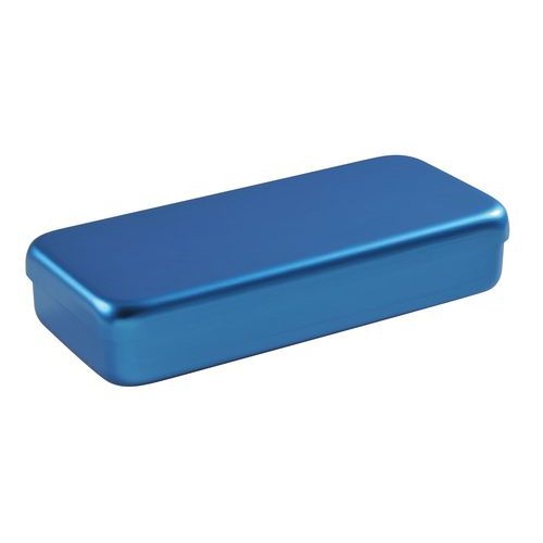 Boite aluminium 18 x 9 x 3 cm azur - Image principale