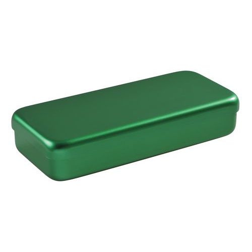Boite aluminium 21 x 10 x 3 cm vert - Image principale